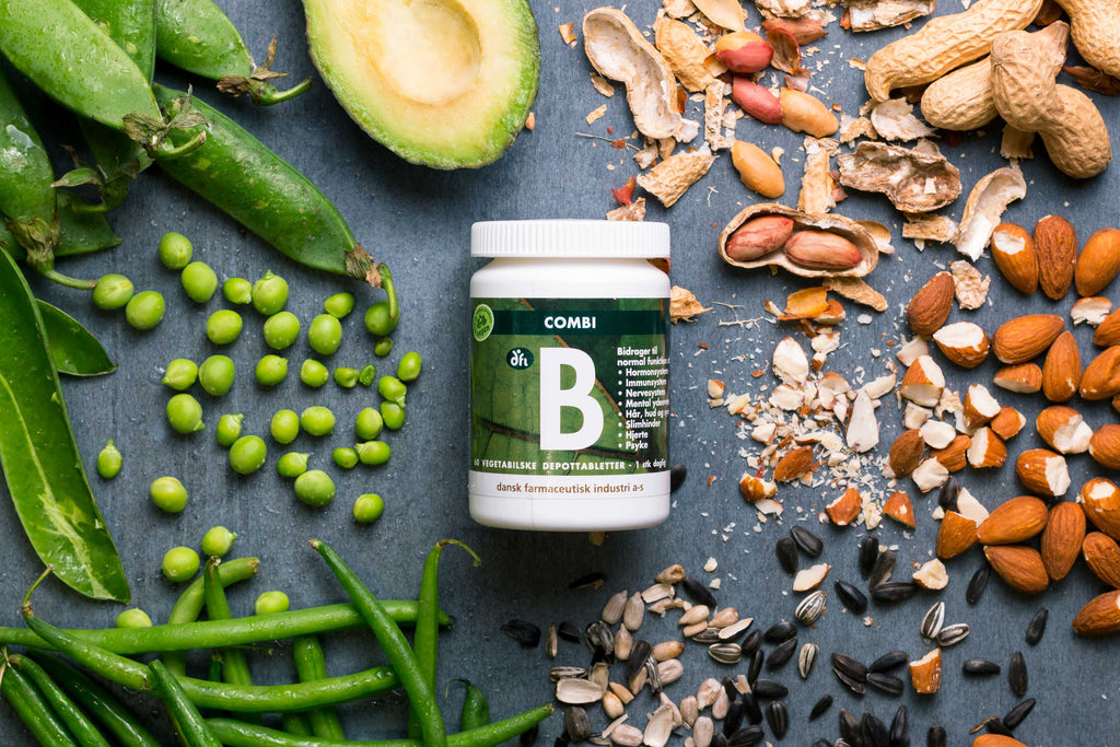 Vegansk Combi B - vitamin B tilskud fra Grønne Vitaminer